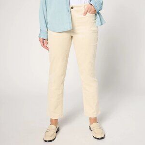 Joan Rivers Petite Stretch Corduroy 5-Pocket Kick Flare Pants - Size 12P a668327